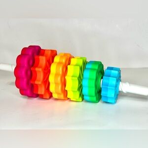 Rainbow Stackable Gear Toy - Multicolor Kids Learning Toy